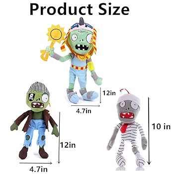 Amazon.com: JHESAO 3PCS PVZ Plush Plants and Pirate Zombie